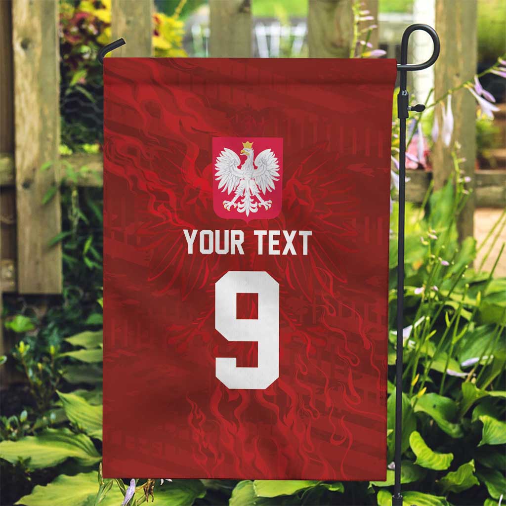 Custom Poland National Football Garden Flag The Eagles on Flames - Wonder Print Shop