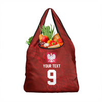 Custom Poland National Football Grocery Bag The Eagles on Flames - Wonder Print Shop