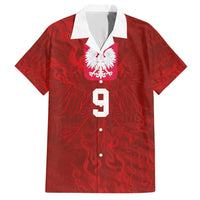 Custom Poland National Football Hawaiian Shirt The Eagles on Flames - Wonder Print Shop