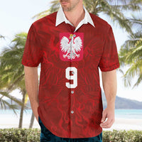 Custom Poland National Football Hawaiian Shirt The Eagles on Flames - Wonder Print Shop