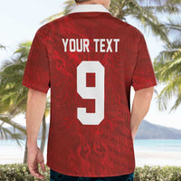 Custom Poland National Football Hawaiian Shirt The Eagles on Flames - Wonder Print Shop
