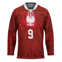 Custom Poland National Football Hockey Jersey The Eagles on Flames - Wonder Print Shop