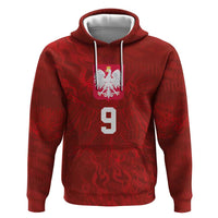 Custom Poland National Football Hoodie The Eagles on Flames - Wonder Print Shop