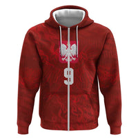 Custom Poland National Football Hoodie The Eagles on Flames - Wonder Print Shop