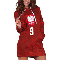 Custom Poland National Football Hoodie Dress The Eagles on Flames - Wonder Print Shop
