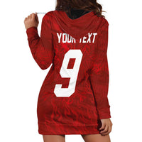 Custom Poland National Football Hoodie Dress The Eagles on Flames - Wonder Print Shop