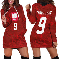 Custom Poland National Football Hoodie Dress The Eagles on Flames - Wonder Print Shop