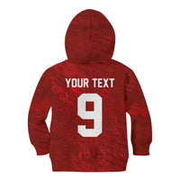 Custom Poland National Football Kid Hoodie The Eagles on Flames - Wonder Print Shop