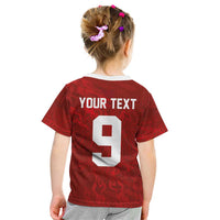Custom Poland National Football Kid T Shirt The Eagles on Flames - Wonder Print Shop