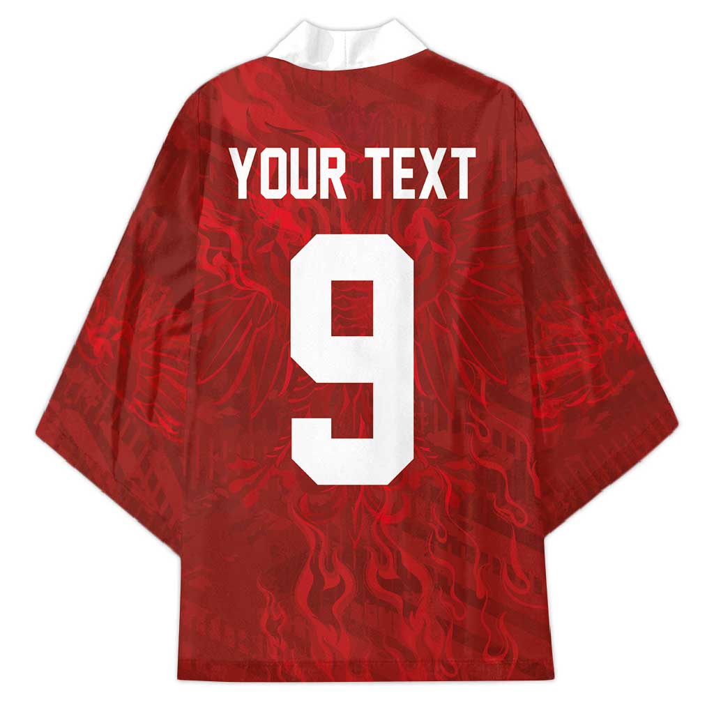 Custom Poland National Football Kimono The Eagles on Flames - Wonder Print Shop