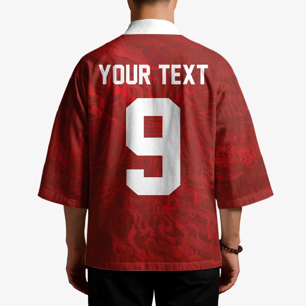 Custom Poland National Football Kimono The Eagles on Flames - Wonder Print Shop