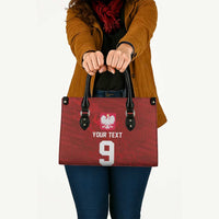 Custom Poland National Football Leather Bag The Eagles on Flames - Wonder Print Shop