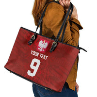 Custom Poland National Football Leather Tote Bag The Eagles on Flames - Wonder Print Shop