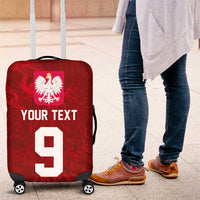 Custom Poland National Football Luggage Cover The Eagles on Flames - Wonder Print Shop