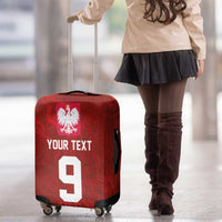 Custom Poland National Football Luggage Cover The Eagles on Flames - Wonder Print Shop