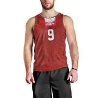 Custom Poland National Football Men Tank Top The Eagles on Flames - Wonder Print Shop