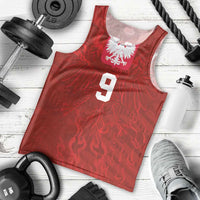 Custom Poland National Football Men Tank Top The Eagles on Flames - Wonder Print Shop