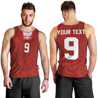Custom Poland National Football Men Tank Top The Eagles on Flames - Wonder Print Shop