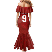 Custom Poland National Football Mermaid Dress The Eagles on Flames - Wonder Print Shop