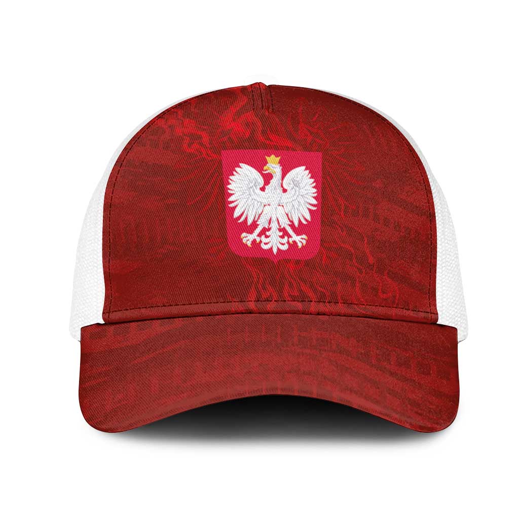 Poland National Football Mesh Trucker Cap The Eagles on Flames - Wonder Print Shop