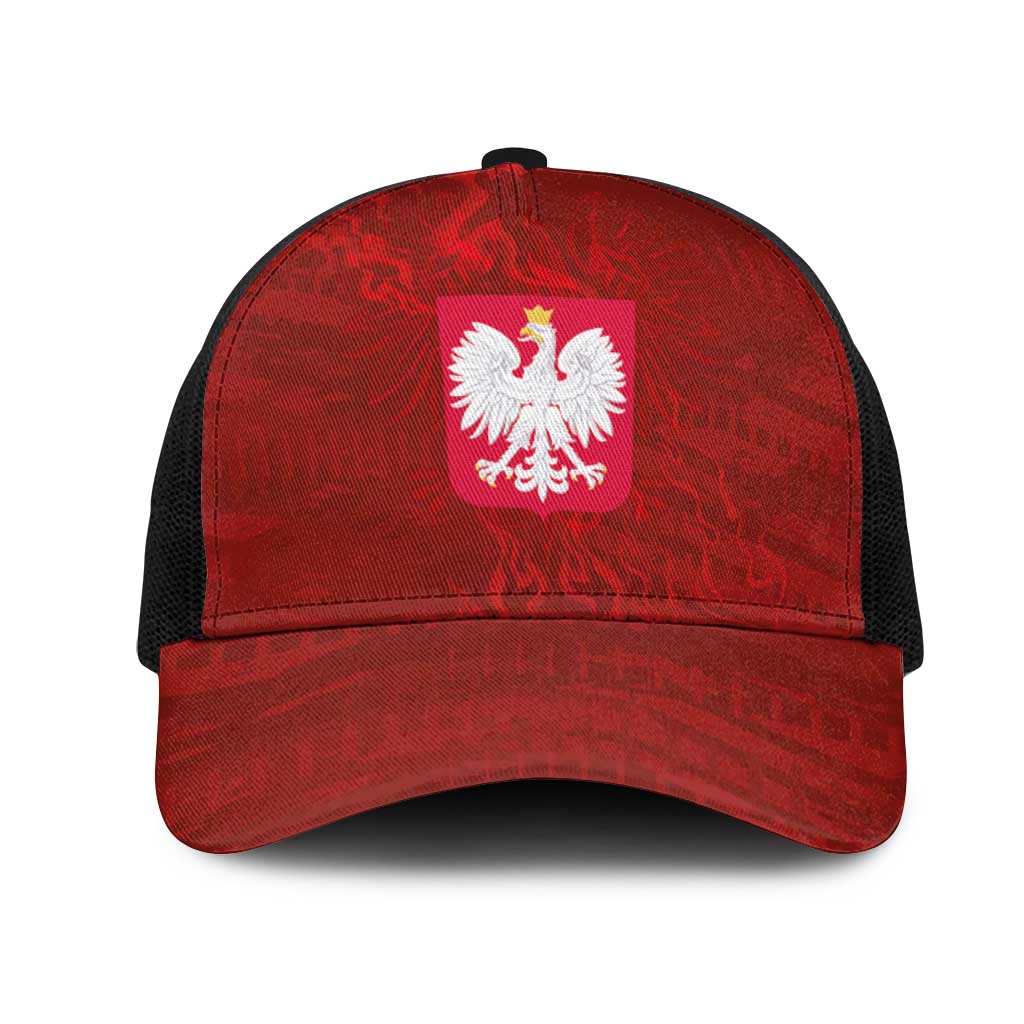 Poland National Football Mesh Trucker Cap The Eagles on Flames - Wonder Print Shop