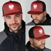 Poland National Football Mesh Trucker Cap The Eagles on Flames - Wonder Print Shop