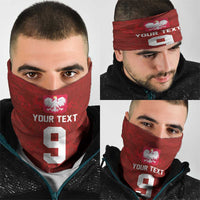 Custom Poland National Football Neck Gaiter The Eagles on Flames - Wonder Print Shop