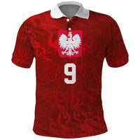 Custom Poland National Football Polo Shirt The Eagles on Flames - Wonder Print Shop