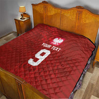 Custom Poland National Football Quilt The Eagles on Flames - Wonder Print Shop