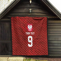 Custom Poland National Football Quilt The Eagles on Flames - Wonder Print Shop