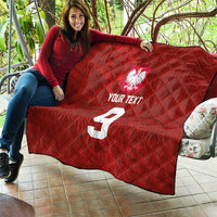 Custom Poland National Football Quilt The Eagles on Flames - Wonder Print Shop
