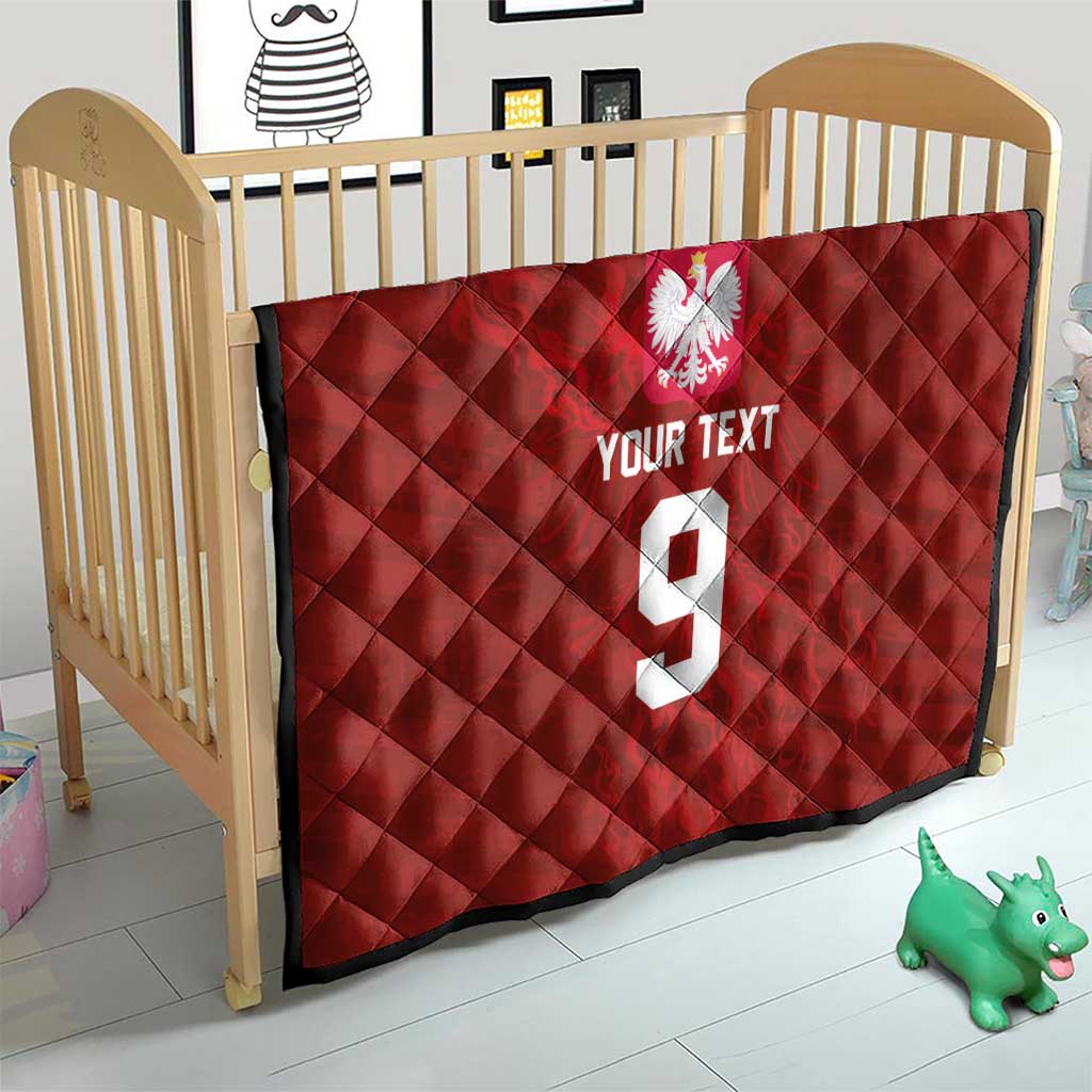 Custom Poland National Football Quilt The Eagles on Flames - Wonder Print Shop