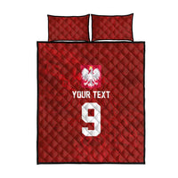 Custom Poland National Football Quilt Bed Set The Eagles on Flames - Wonder Print Shop