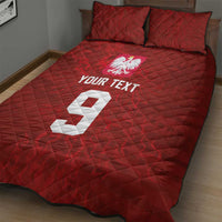 Custom Poland National Football Quilt Bed Set The Eagles on Flames - Wonder Print Shop