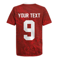 Custom Poland National Football Rugby Jersey The Eagles on Flames - Wonder Print Shop