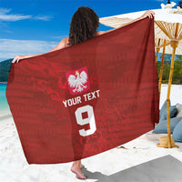 Custom Poland National Football Sarong The Eagles on Flames - Wonder Print Shop