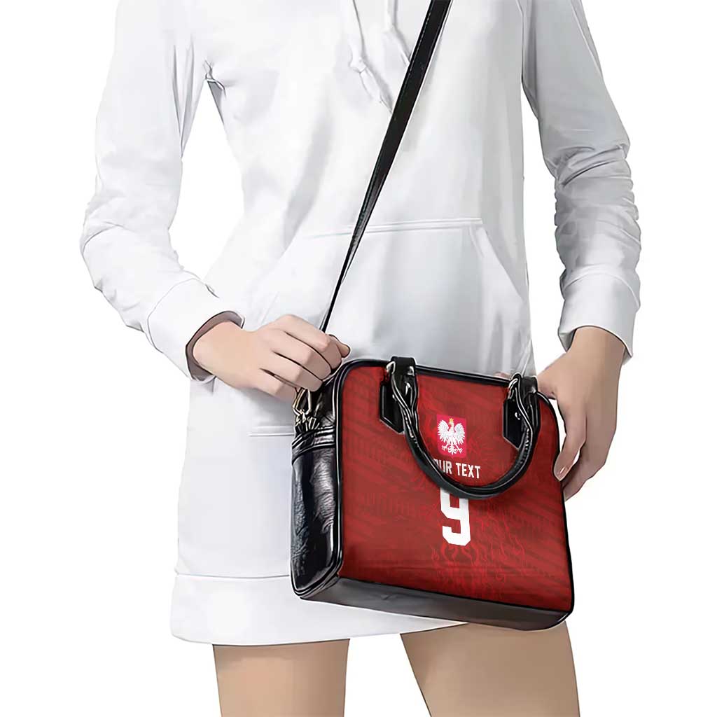 Custom Poland National Football Shoulder Handbag The Eagles on Flames - Wonder Print Shop