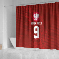 Custom Poland National Football Shower Curtain The Eagles on Flames - Wonder Print Shop