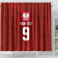 Custom Poland National Football Shower Curtain The Eagles on Flames - Wonder Print Shop