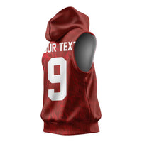 Custom Poland National Football Sleeveless Hoodie The Eagles on Flames - Wonder Print Shop
