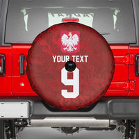 Custom Poland National Football Spare Tire Cover The Eagles on Flames - Wonder Print Shop