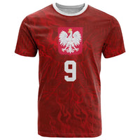 Custom Poland National Football T Shirt The Eagles on Flames - Wonder Print Shop