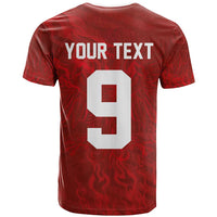 Custom Poland National Football T Shirt The Eagles on Flames - Wonder Print Shop