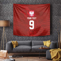Custom Poland National Football Tapestry The Eagles on Flames - Wonder Print Shop