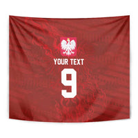 Custom Poland National Football Tapestry The Eagles on Flames - Wonder Print Shop