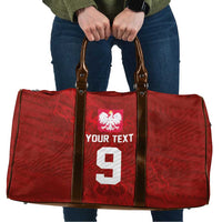 Custom Poland National Football Travel Bag The Eagles on Flames - Wonder Print Shop