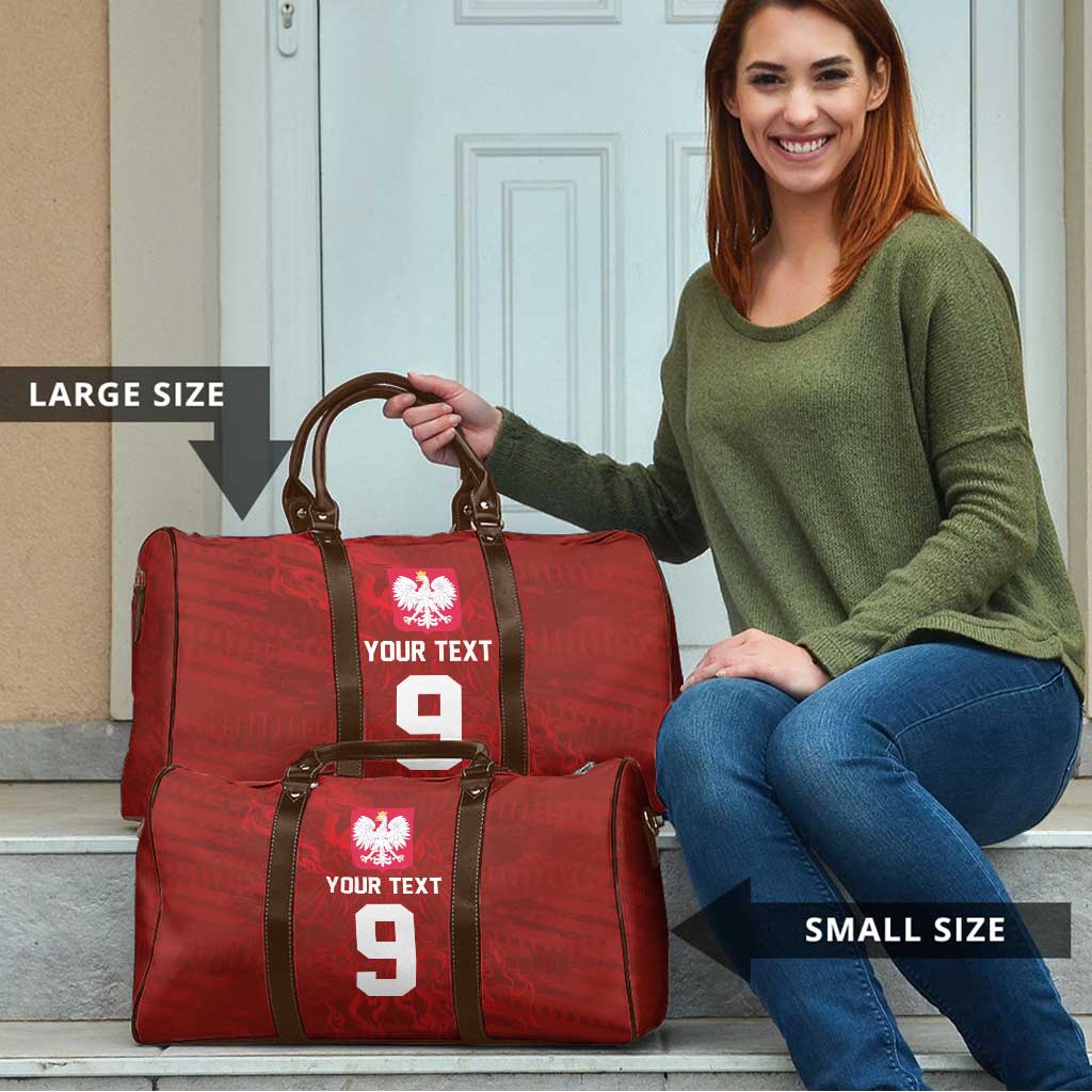 Custom Poland National Football Travel Bag The Eagles on Flames - Wonder Print Shop