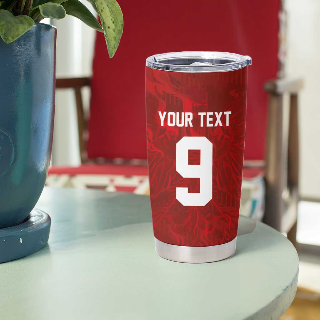 Custom Poland National Football Tumbler Cup The Eagles on Flames - Wonder Print Shop