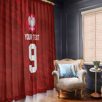 Custom Poland National Football Window Curtain The Eagles on Flames - Wonder Print Shop