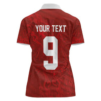 Custom Poland National Football Women Polo Shirt The Eagles on Flames - Wonder Print Shop